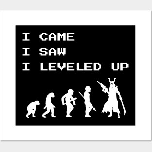 I Came I Saw I Leveled Up Gamer Video Games Fan Posters and Art